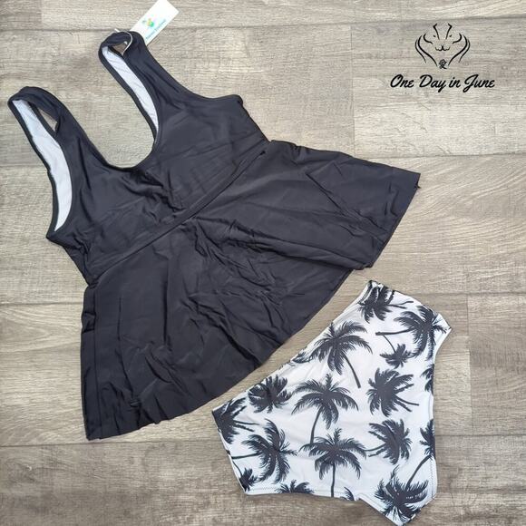 Beachsissi Ruffle Hem Tankini Swimsuit Size S - Picture 6 of 6